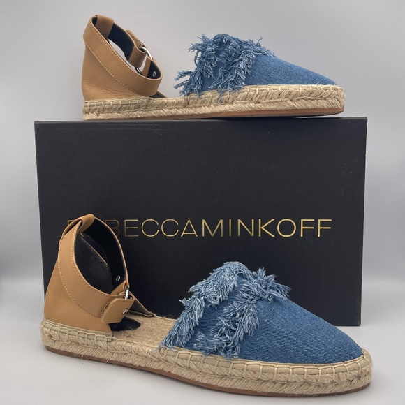 Rebecca Minkoff Women's Shoe Vicky Closed Toe Casual Espadrillo Blue Size 8.5 - Picture 1 of 6